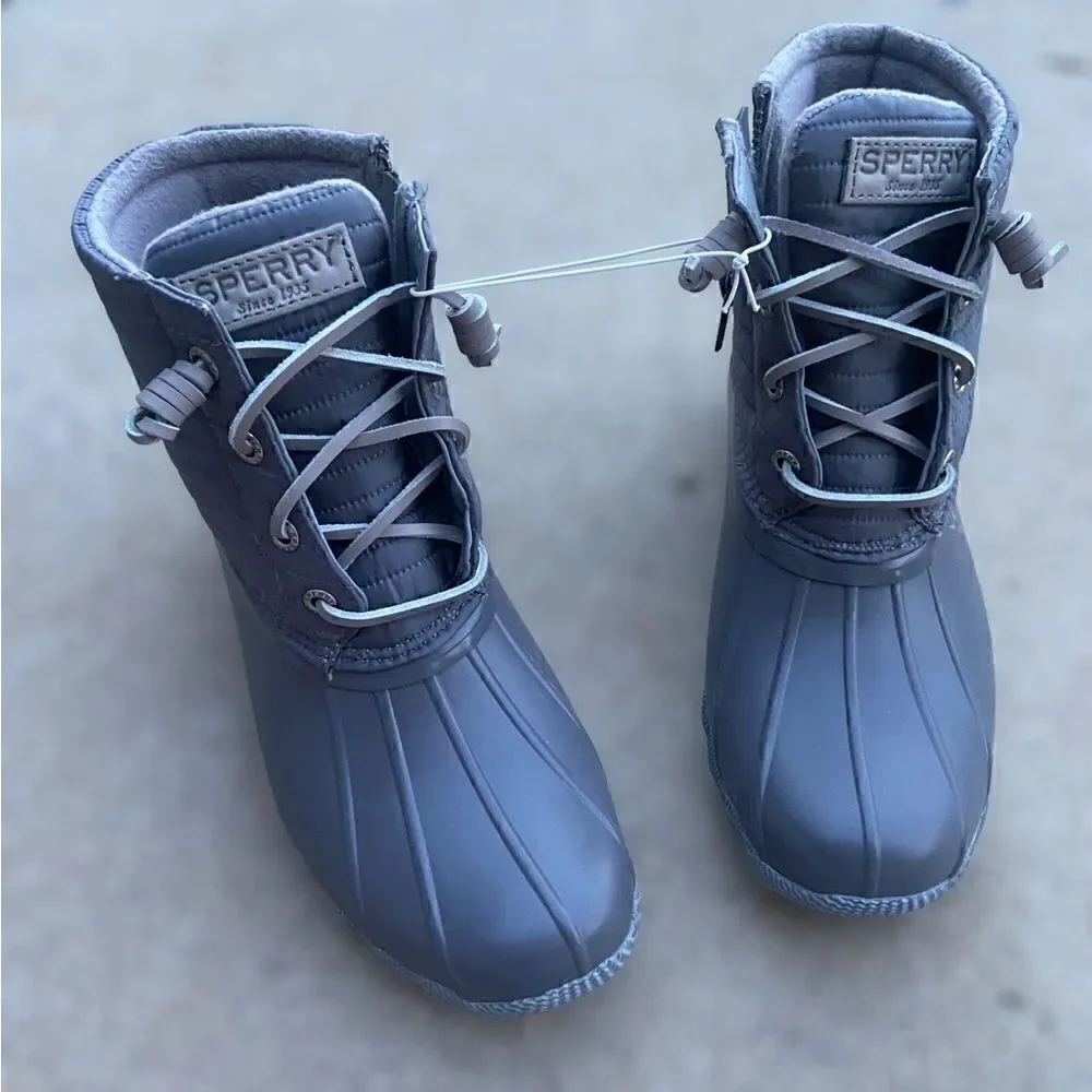 Sperry Saltwater Quilt Duck Boot Waterproof Size 6.5